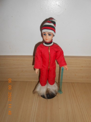 Skieur sur socle - , avec